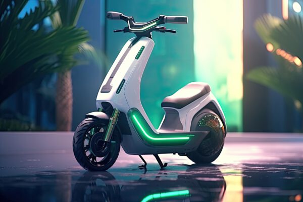 In questa immagine è visibile uno scooter elettrico